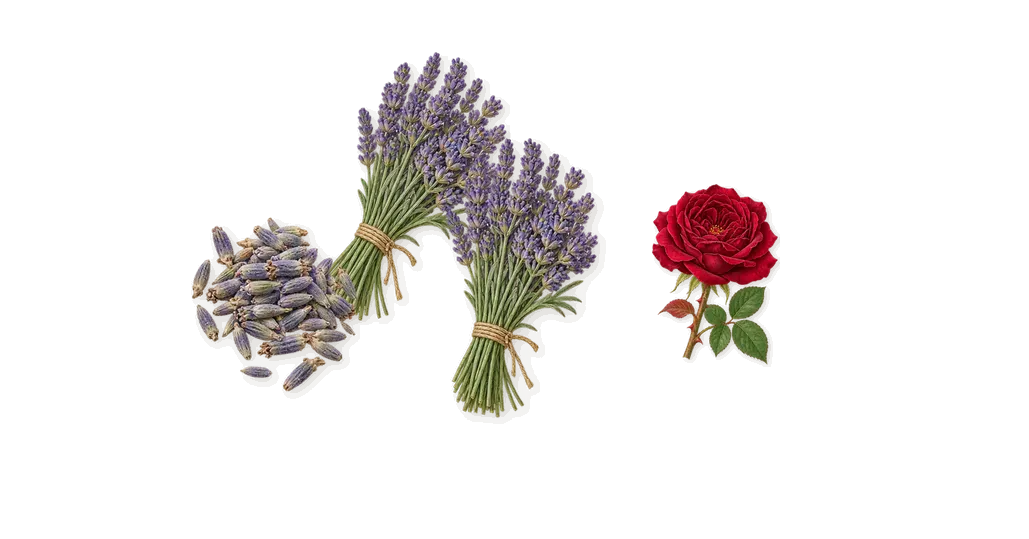 Phantom, as it settles: Lavender, Geraniol (rose)