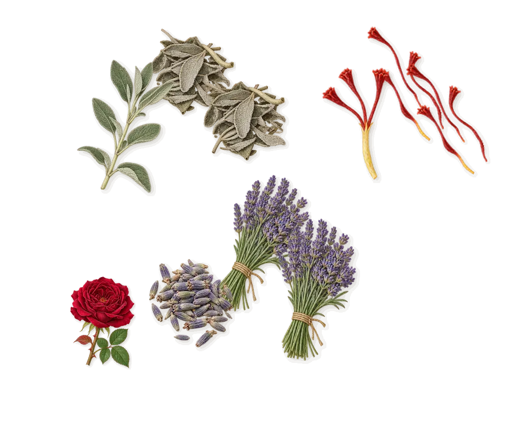 Polo Red, as it settles: Lavender, Saffron, Sage, Citronellol (rose)