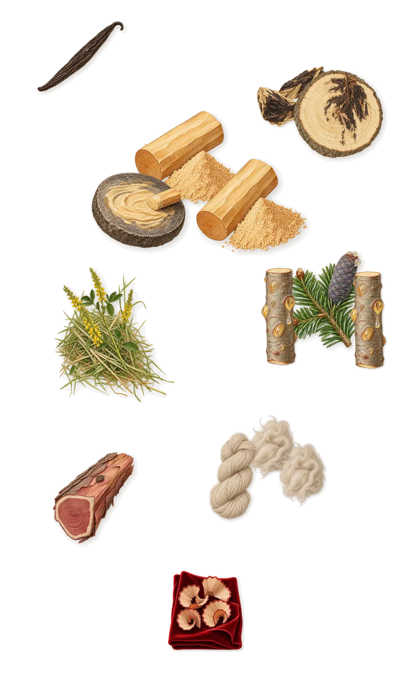 Ralph's Club New York, what stays: Sandalwood, Cashmeran (cashmere wood), Oud, Fir balsam, Virginia cedar, Iso E Super (pencil shavings on velvet), Coumarin (new-mown hay), Vanillin (vanilla)