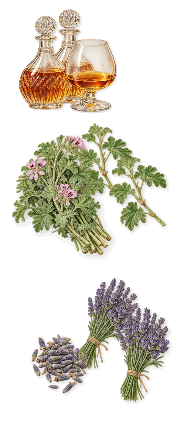 Ralph's Club New York, as it settles: Lavender, Geranium, Cognac