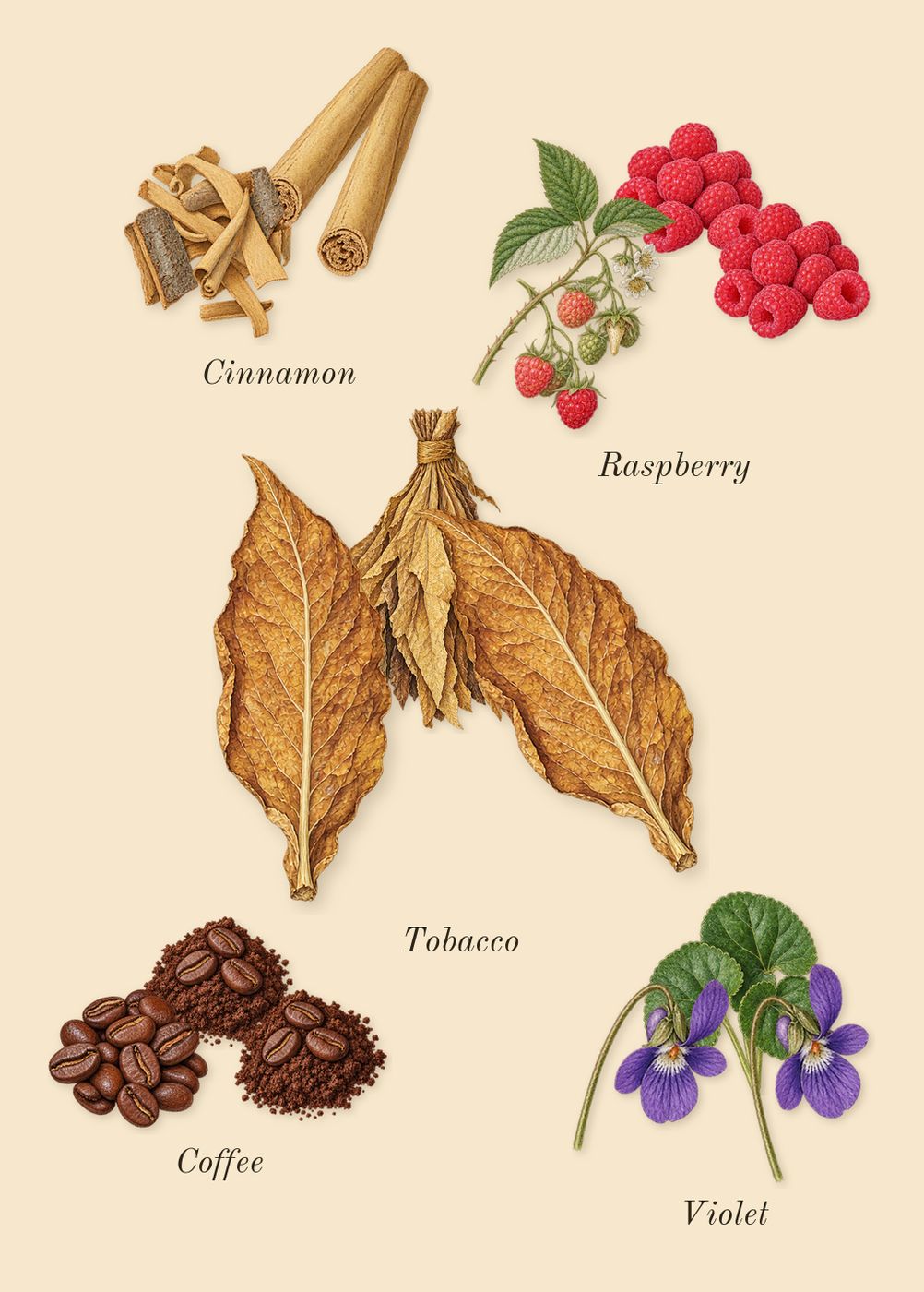 Hawas Viper, heart: Tobacco, Coffee, Cinnamon, Violet, Raspberry