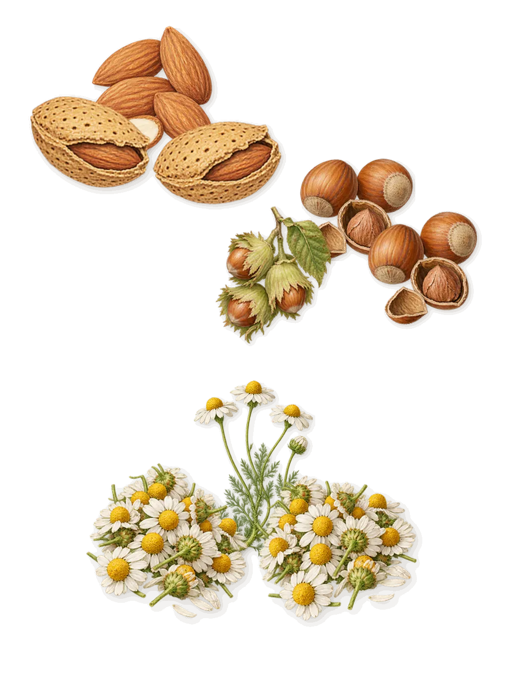 Green Vanille, when you spray it: Hazelnut, Almond, Chamomile