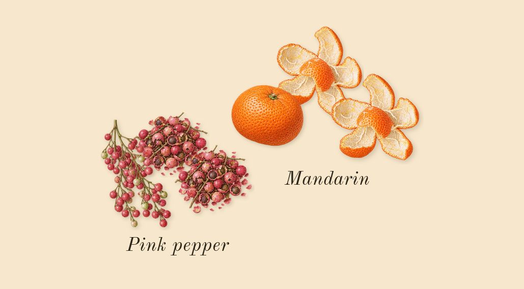 Moustache, top notes: Mandarin, Pink pepper