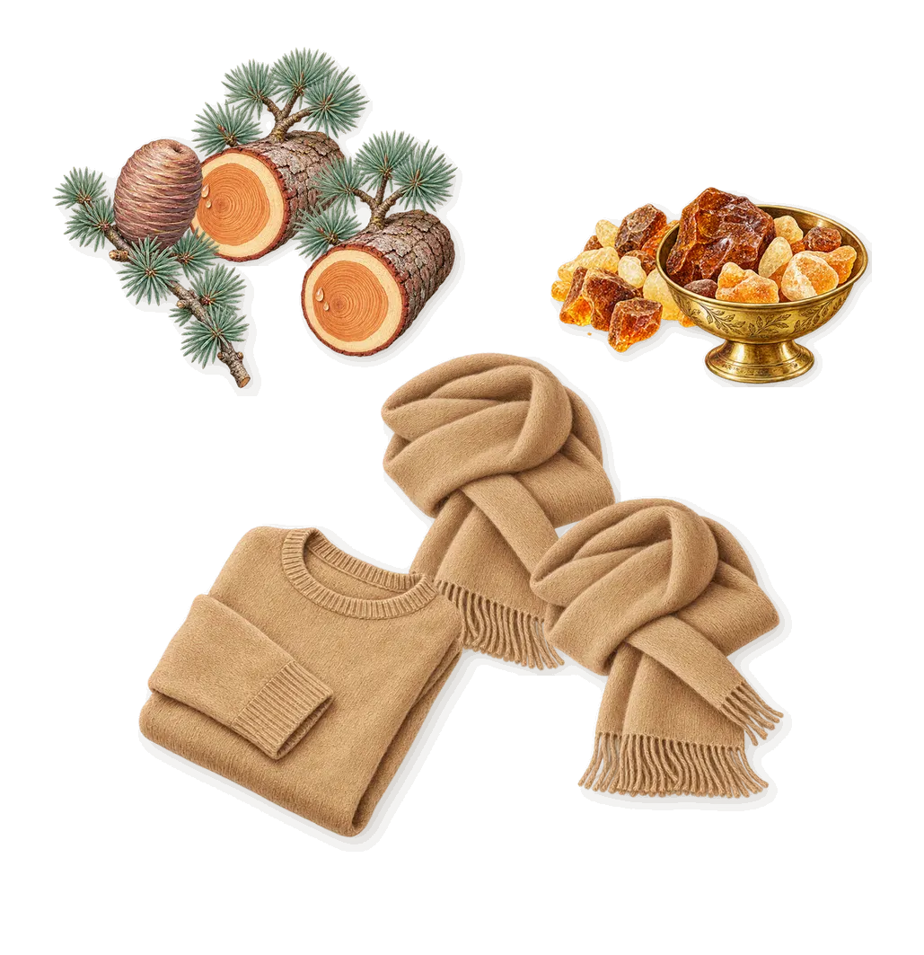 Lovely, what stays: Cedar, Amber, Musk
