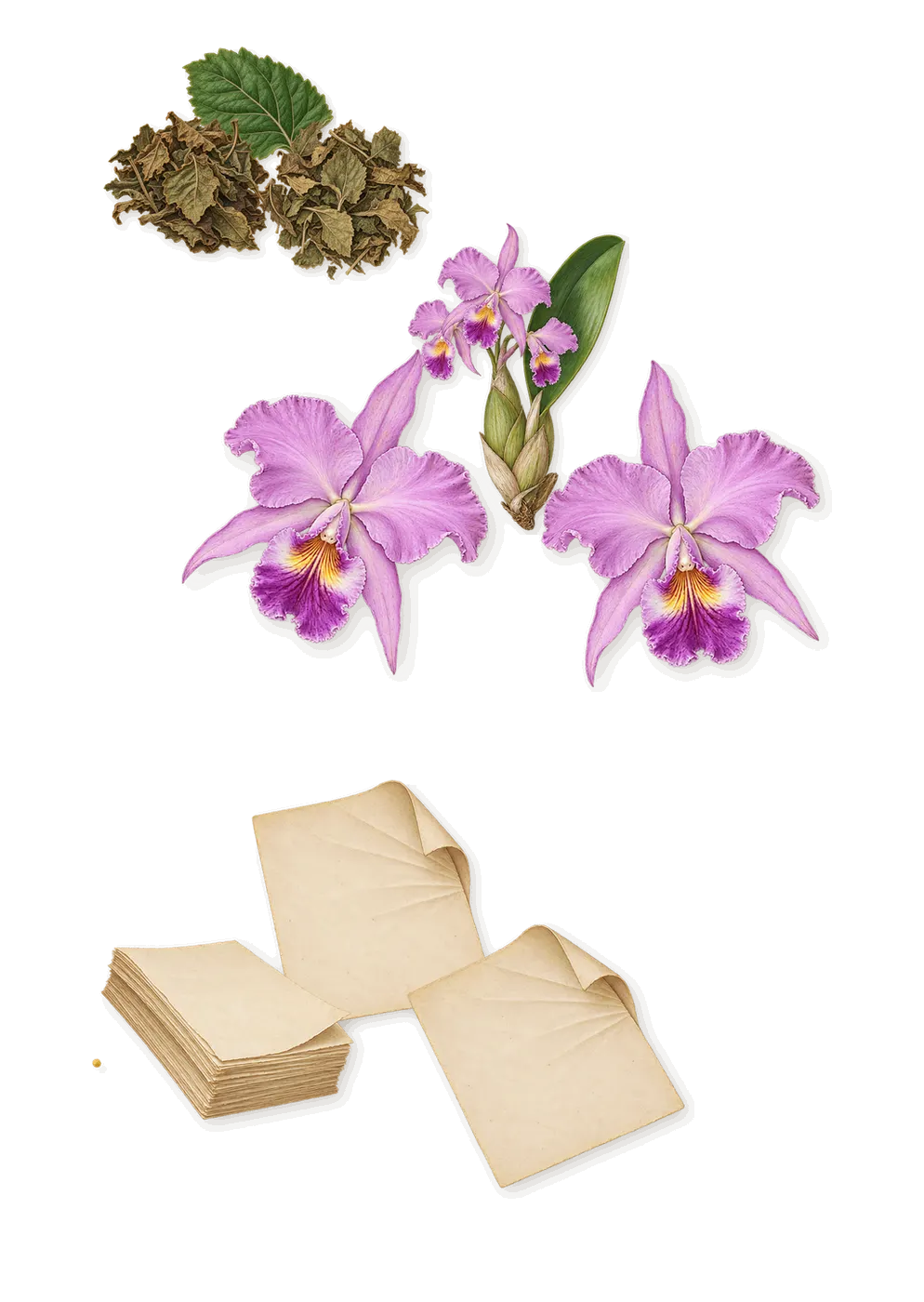 Lovely, as it settles: Patchouli, Paper whites, Orchid