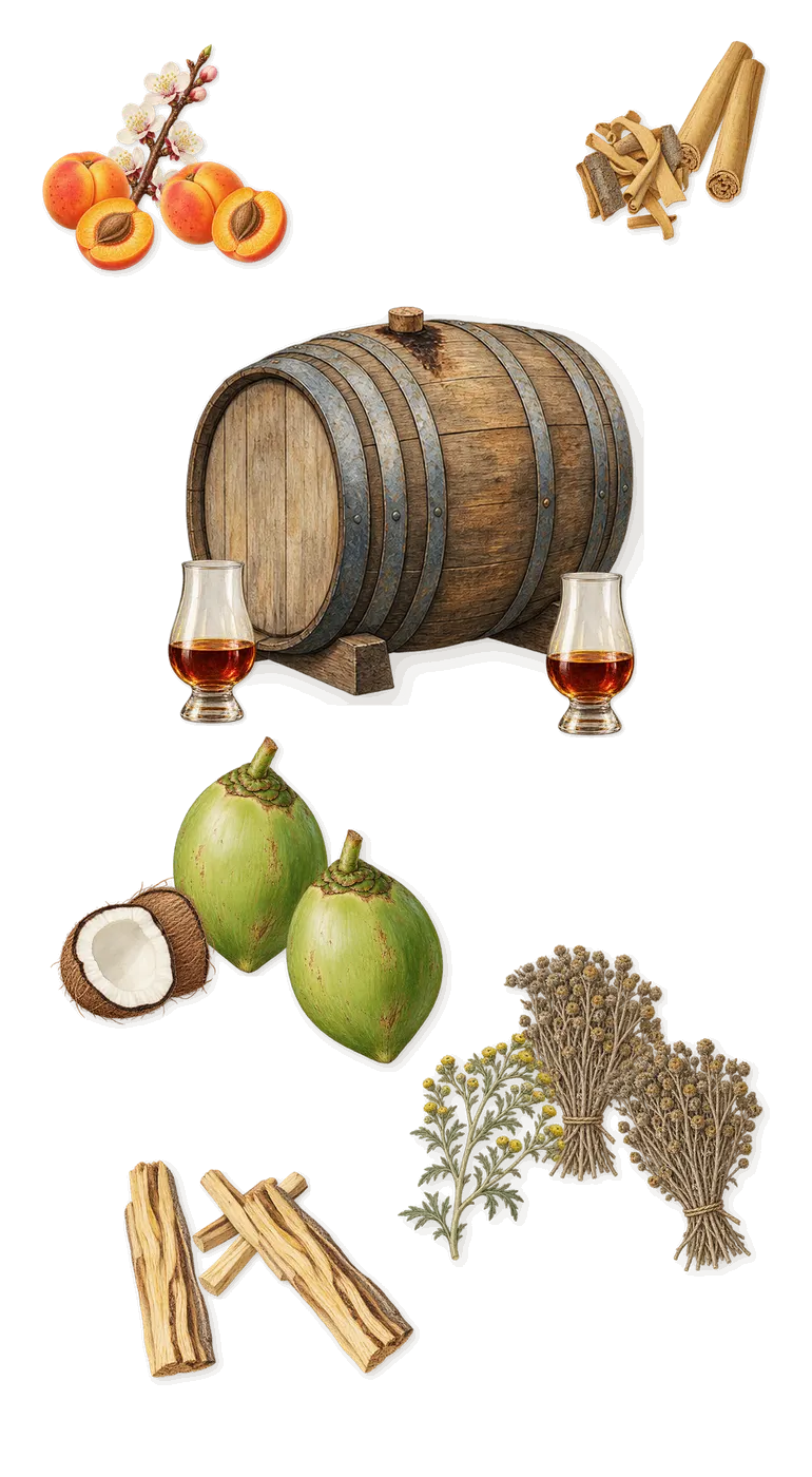 Heal the Way, as it settles: Davana, Palo santo, Coconut, Apricot, Rum, Cinnamon