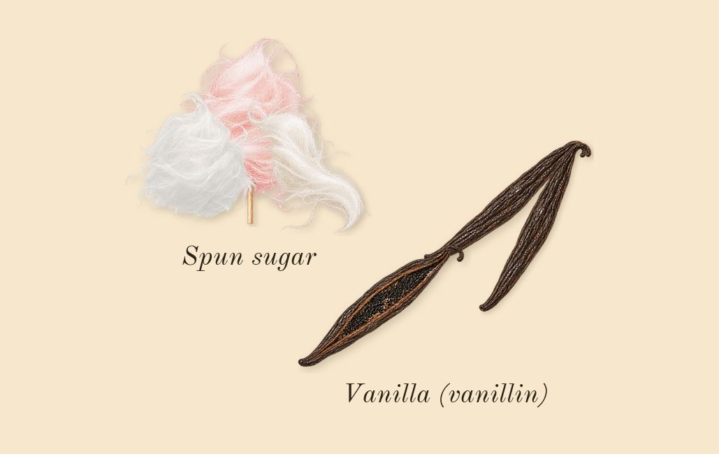 In Dreams and Fairy Tales, dry-down: Vanilla (vanillin), Spun sugar