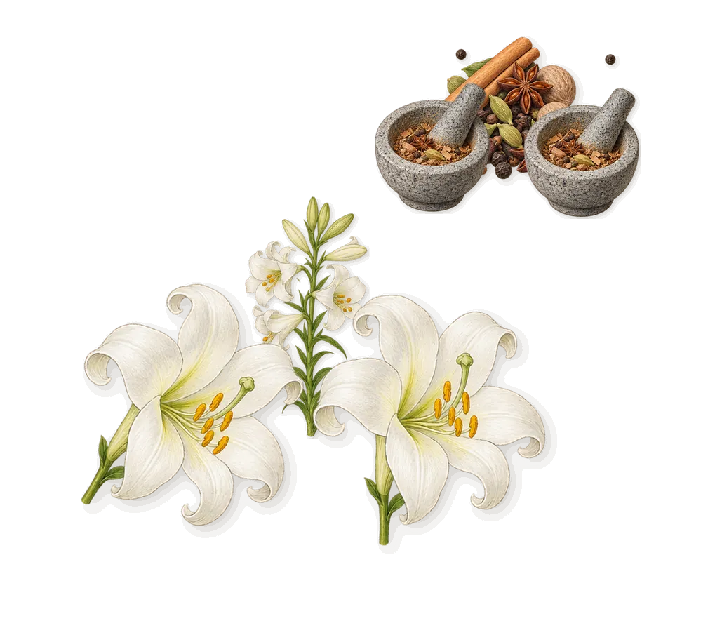 L'Air des Alpes Suisses, as it settles: Spicy notes, Lily