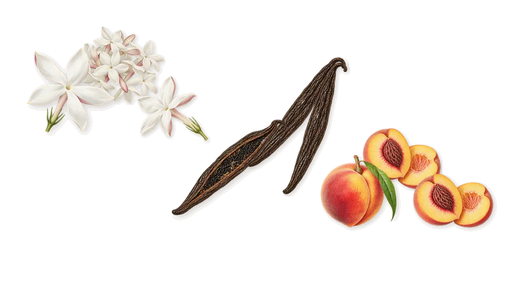 1938, as it settles: Jasmine, Peach, Vanilla