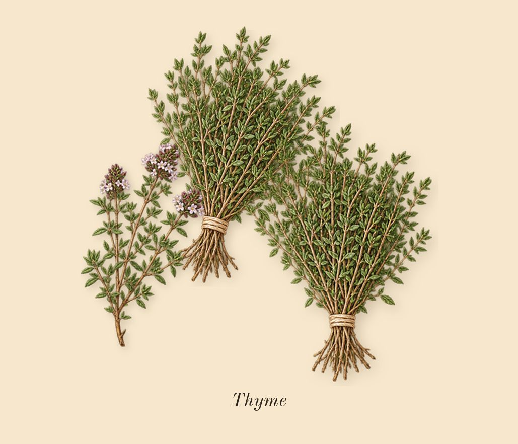 Tuscan Leather, top notes: Thyme