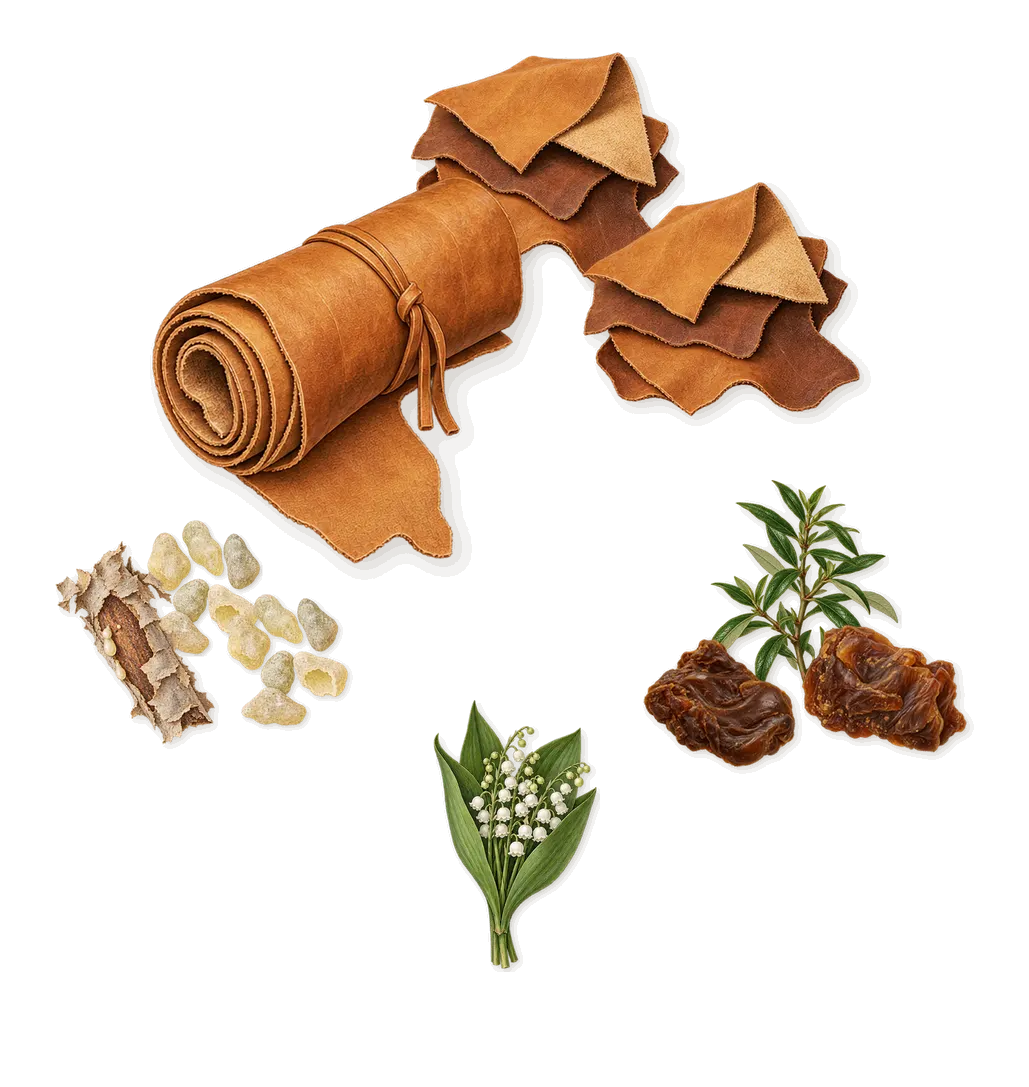 By Your Side, as it settles: Frankincense, Labdanum, Soft leather, Hydroxycitronellal (lily of the valley)