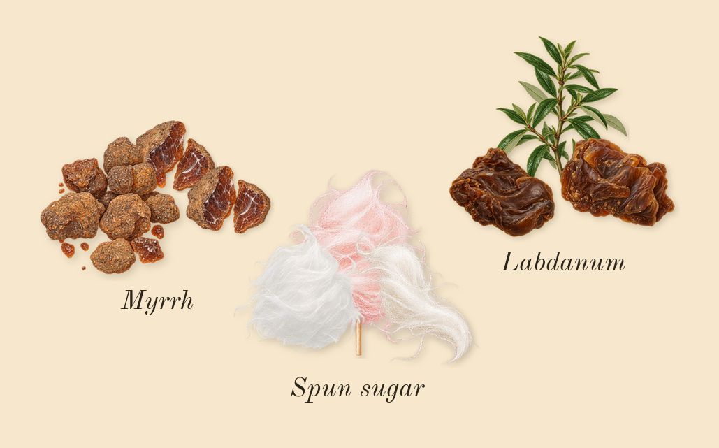 Sage's Rose, top notes: Myrrh, Labdanum, Spun sugar