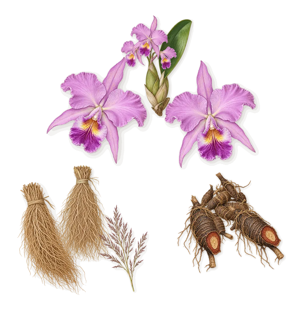 Sala, as it settles: Orchid, Vetiver, Cypriol