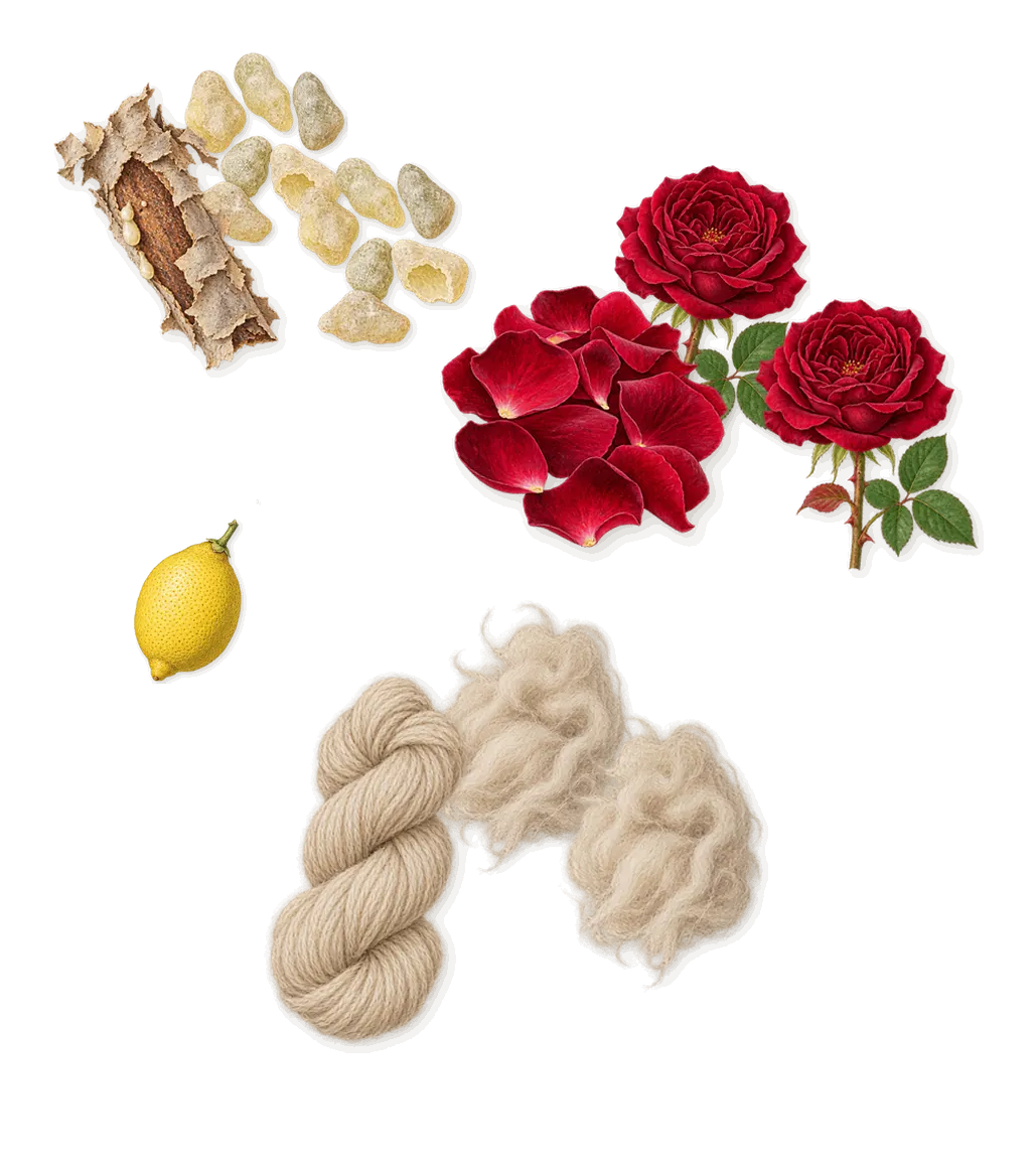 Éclat de Rose, when you spray it: Rose, Cashmeran (cashmere wood), Frankincense, Lemon