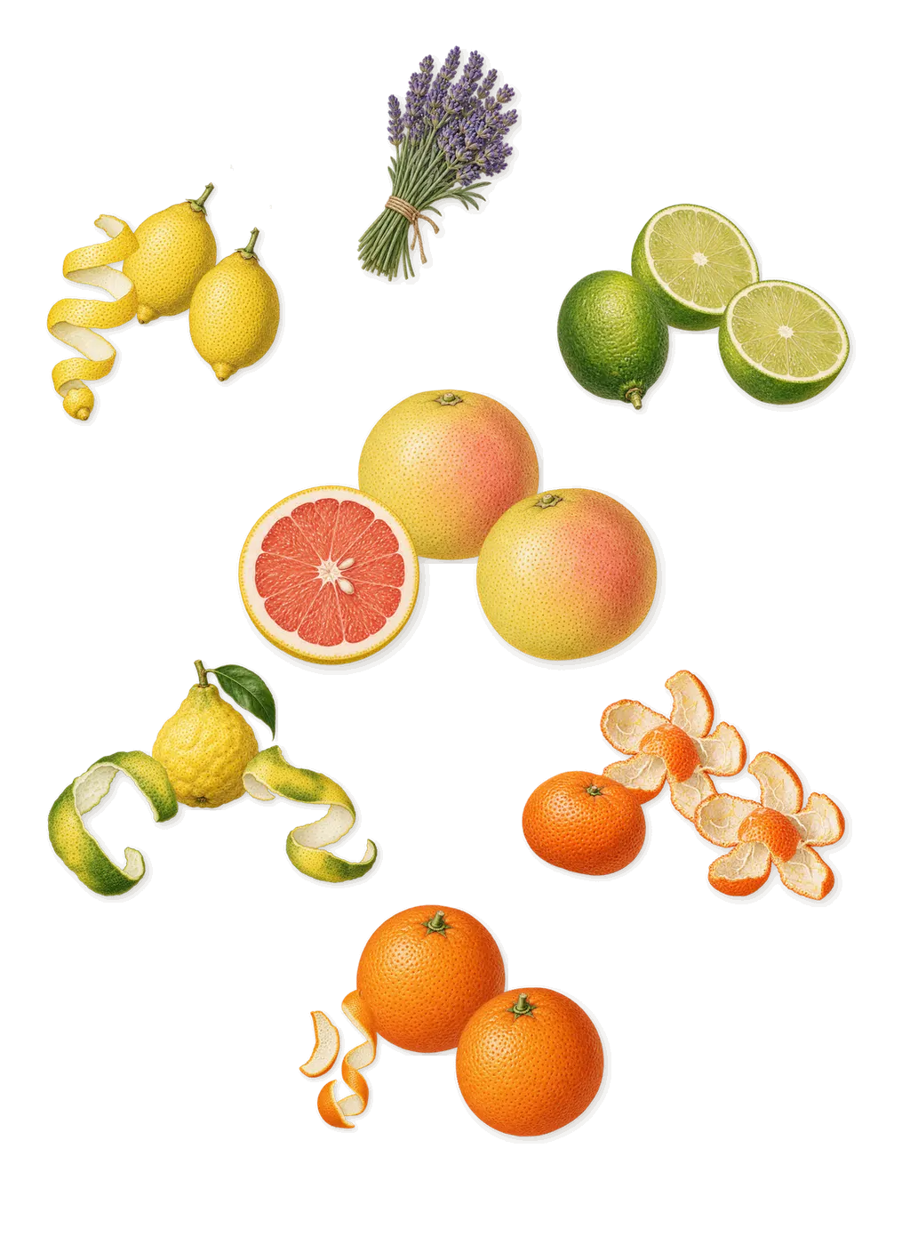 Eros Energy, when you spray it: Bergamot, Sweet orange, Lime, Mandarin, Grapefruit, Lemon, Lavender