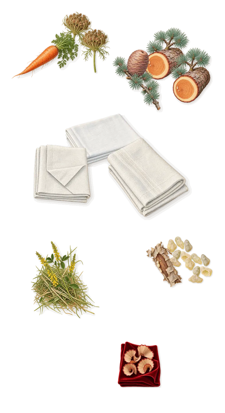 Figue Blanche, what stays: Carrot, Cedar, Frankincense, Ambrettolide (musk), Iso E Super (pencil shavings on velvet), Coumarin (new-mown hay)