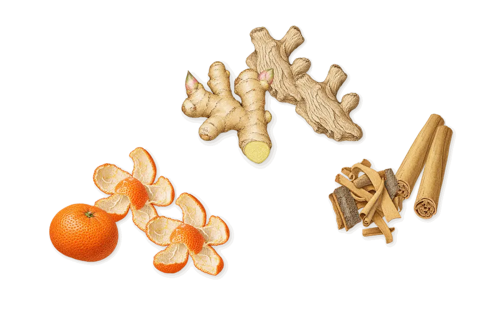 Gingembre Pétillant, when you spray it: Mandarin, Ginger, Cinnamon