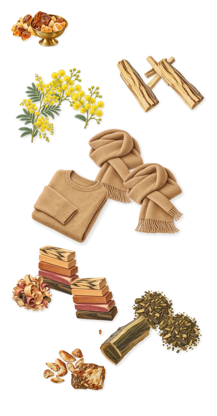 Yellow Diamond Intense, what stays: Amber wood, Palo santo, Benzoin, Musk, Mimosa, Amber, Guaiacwood