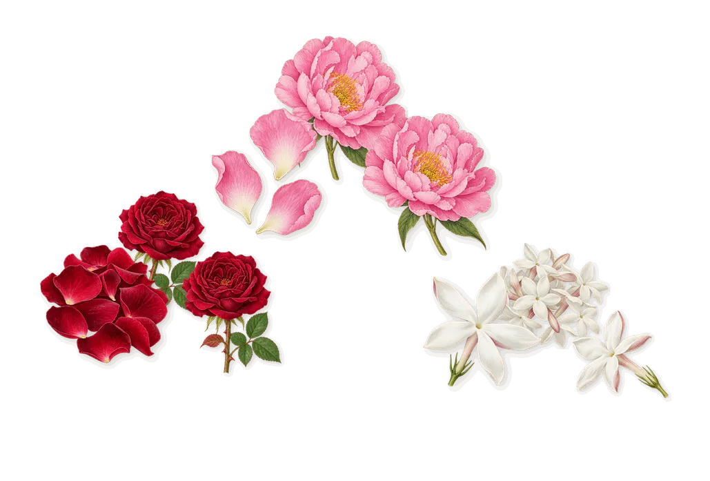 San Ysidro Drive, as it settles: Rose, Jasmine, Peony