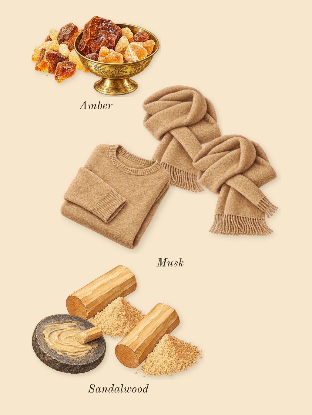 Room Service, dry-down: Amber, Musk, Sandalwood