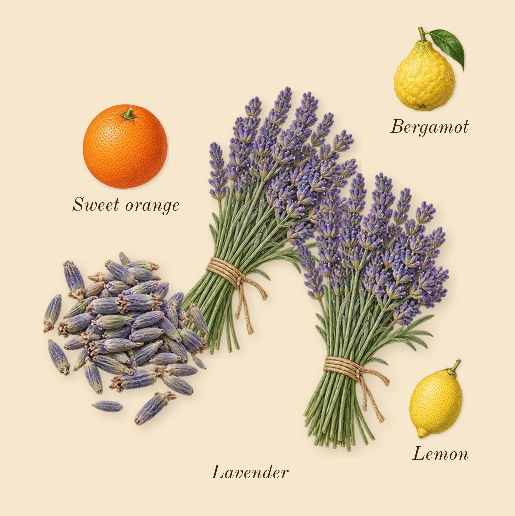 Libre Berry Crush, top notes: Lavender, Bergamot, Lemon, Sweet orange