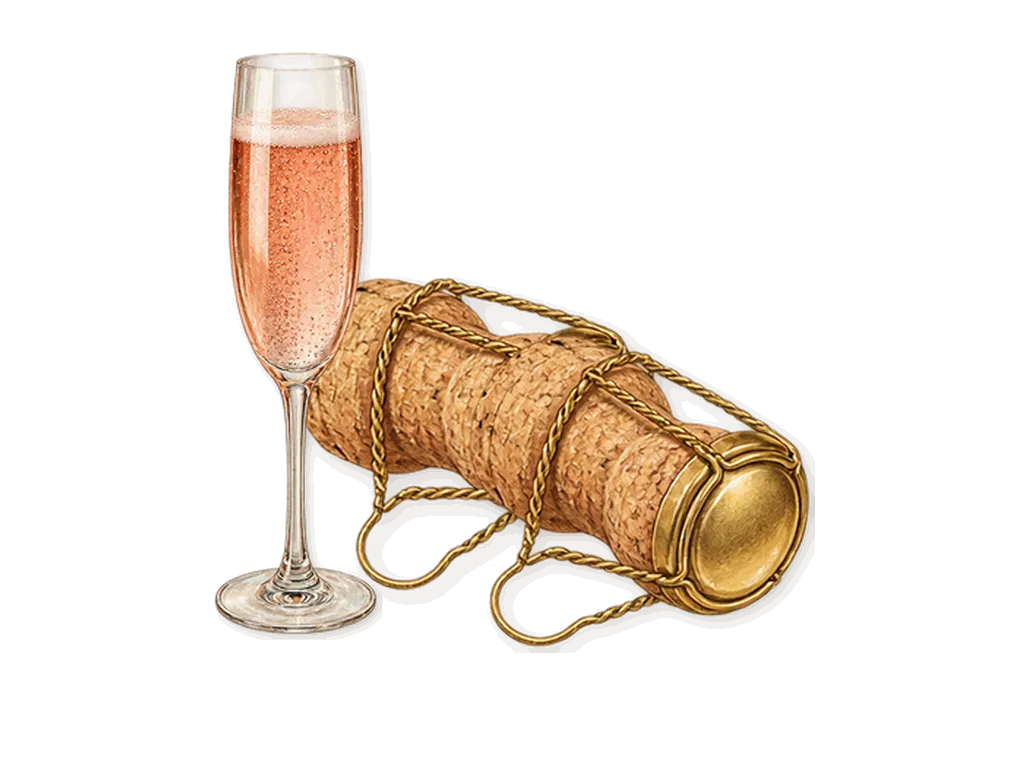 Pink Molécule 090.09, as it settles: Pink champagne