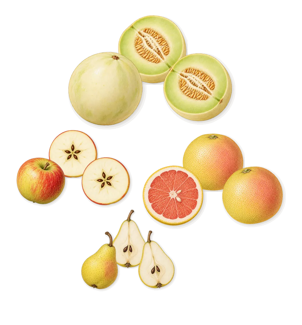The Muse Breeze, when you spray it: Grapefruit, Pear, Apple, Melon