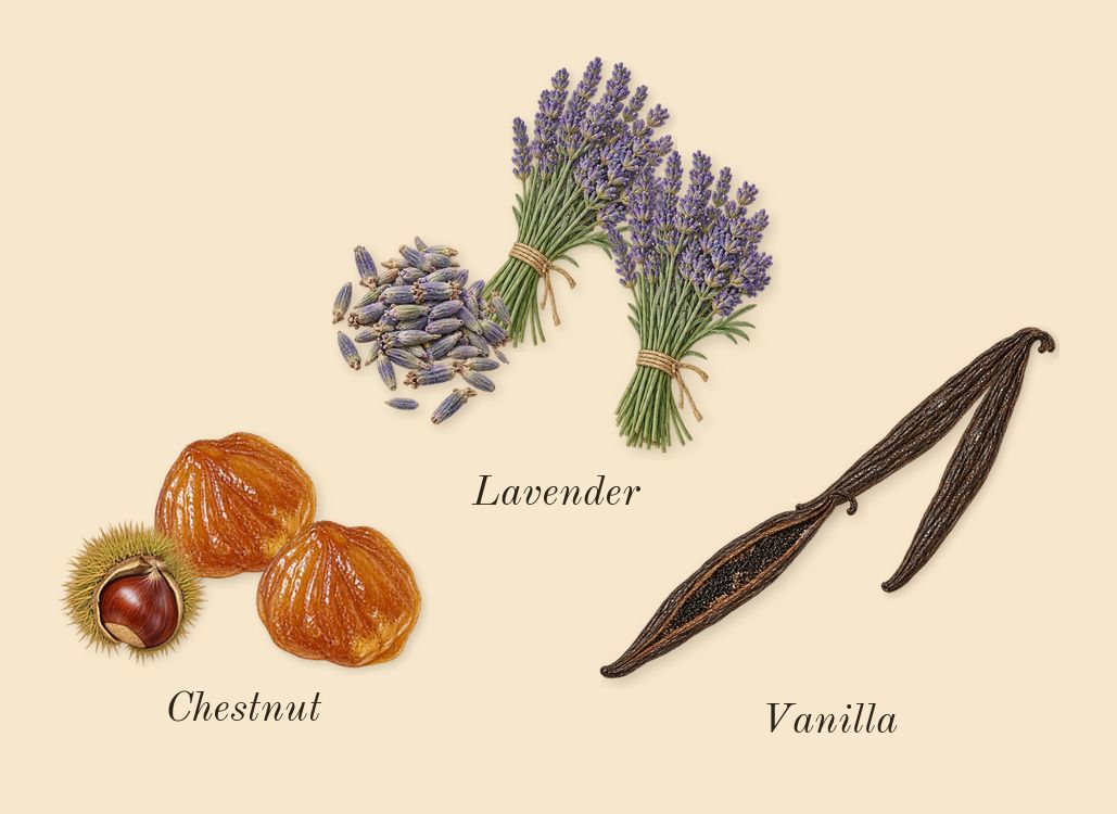 Reverie Aqua, heart: Chestnut, Lavender, Vanilla